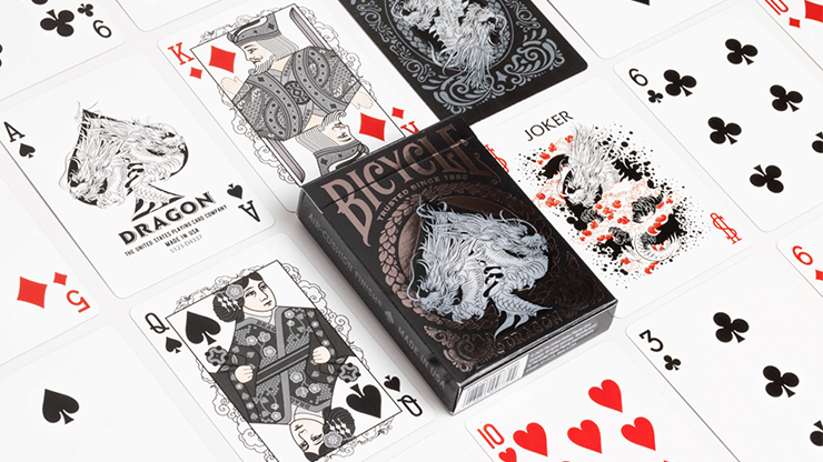 Bicycle Dragon Black Playing Cards by US Playing Card Co